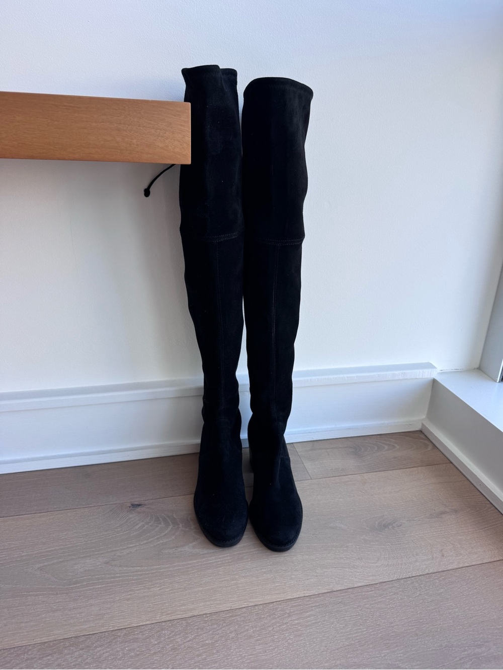 Stuart Weitzman Black Over-the-Knee Suede Boots - Women